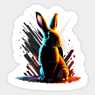 Cute and Cuddly Bunny Sticker